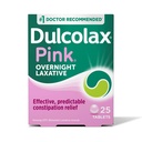 Dulcolax Pink Stimulant Laxative Tabletler, gece boyunca Laxative, Predictable & effective Constipation Relief, Relieves Straining & Bloating, Bisacodyl 5 mg, 25 Count