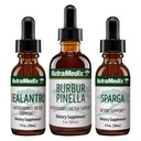 NutraMedix Detox Support Sche - Sealantro (Chlorella, Cilantro Leaf & Pacific Cold-Water Red Seaweed), Sparga (Astragalus) & Burbur Pinella Çevirileri - 3Piece Set