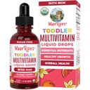 MaryRuth Organics Co Comelon Toddler Çocuklar Demir ile Çokvitamin | Immune Support | Toddler Vitaminler | USDA Organik | Sugar Free | Multivitamin Liquid Drops for Kids Ages 1-3 | Vegan | 1 Fl Oz
