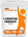 BulkSupplements.com L-Carnitine Fumarate Toz - Carnitine Supplement, Spor Beslenme, L-Carnitine 500 mg - Gluten Free, 500 mg per Service, Gluten Free, 500g (1.1 lbs) (Polonya Cozine Supplement, Spor Beslenme, L-Carnitine 500 mg - Gluten Free, 500 mg)