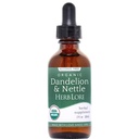 Herb Lore Organik Dandelion & Nettle Tincture - Sıvı Dandelion Leaf & Sting Nettle Leaf Ekstraksiyonu (2 fl oz)