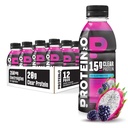 Protein2o Hydration Drink - 2-in-1 Sıvı Clear Whey proteini ve Elektrolyte İçecek - 15g Protein, Vitaminler B5, B6 - Post-Workout Recovery - 16.9 Fl Oz - 12 Dragon Count meyve Blackberry
