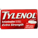 Tylenol Ekstra Kuvvetli Caplets with 500 mg Acetaminophen, Pain Reliever & Ateşleme, 100 ctt