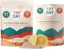 Digestive Enzymes Prebiyotik Fiber Supplement Toz Paket - Daily Gut Health + Magnezyum Toz Derin Uyku, Düzenlilik, Bloating & Constipation Relief - Citrus (37 hizmet)
