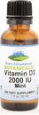 Saf Dağ Botanikleri D Drops - Servis başına Mint Flavored Sıvı Vitamin D3-2000iu - 1oz Şişe