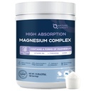 NATURE TARGET Magnesium Powder Supplement with Glycinate, Citrate, Malate, Magnesium Complex with L-Theanine & Vitamin B6 for Muscle, Heart & Brain, Vegan, 10.58 oz (100 Servings), Lemon Orange Flavor