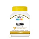 21. Yüzyıl Biotin Tabletleri, 10.000 mcg, Unflavored 120 Kont