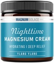 Magnesium Lotion – Nighttime Magnesium Cream – Apply to Legs, Arms or Chest - Topical Magnesium Chloride – USA Made and Safe for Kids (Ylang Ylang)