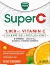 Vicks Super C Energize + Replenish Daytime Diyetary Supplement with Vitamin C, B Vitaminleri, Yeşil Çay, BTC ve Turmeric ekstraksiyonlar gerekli vitaminleri tamamlamak için yardımcı olur *, 28 Caplets