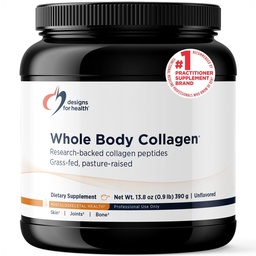 Designs for Health Whole Body Collagen Powder - Hydrolyzed Collagen Peptides Powder for Healthy Skin & Hair, Joint + Bone Health - Fortigel & Verisol Collagen, Unflavored (30 Servings)