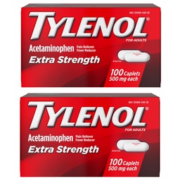 Tylenol Extra Strength Pain Reliever and Fever Reducer Caplets, 500 mg Acetaminophen, Pain Relief Pills for Headache, Backache, Toothache and Minor Arthritis Pain Relief, 200 Count