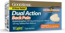 GoodSense Dual Action Acetaminophen ve Ibuprofen (NSAID) Tabletler, 250 mg/125 mg, Back Pain, 18 Count