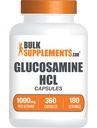 BulkSupplements.com Glucosamine HCl Capsules - Glucosamine Supplement, Nutritional Supplement - Gluten Free, 2 Capsules per Serving, 360 Count (Pack of 1)