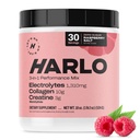 Harlo - Raspberry Salt Electrolyte Drink Mix with Bovine Collagen & Tinatine- Kretine Monohidrat Toz - Enerji İçecek Toz - Pre Workout Toz - Sugar Free Energy Drinks - Post Workout Recovery