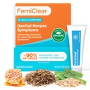 Genital Herpes Belirtileri ve Soğuk Sores için FemiClear, Multi-Symptom - Etkili Intimate Relief - All- Natural and Organic Materialss - 0,5 Ounce Tube