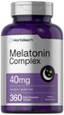 Horbäach Melatonin 40 mg Kompleksi | 360 Hızlı Dissolve Tabletler | Yetişkin Ekstra Güçlü Tamam | Chamomile ve Ashwagandha | Vegetarian, Non-GMO, Gluten Free Free