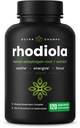 Rhodiola Rosea Supplement 600mg | 120 Vegan Capsules | Rhodiola Rosea Extract for Energy, Stress Relief, Mood and Focus | Adaptogenic Root with Rosavin & Salidrosides | 300mg Pills by NutraChamps