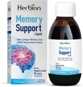 HERBION Naturals Memory Support Liquid - Helps Improve Brain Function & Absent Mindedness, Maintains Healthy Mood Levels with Ginkgo Biloba, Adults and Children Over 12 Years, 5 fl oz, 150 ml