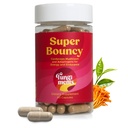 Fungiments Super Bouncy Mushroom Supplement – Cordyceps Focus Capsules for Adults – Natural Brain Boost, Green Tea Energy Vitamins Without jitters, Stamina for Women, Fatigue Support – 60 Count