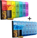 Ekstra Büyük Pill Organizer 2 Zaman Bir Gün, Haftalık XL AM PM Pill Case, 7 Gün Pill Box Günde Bir Gün