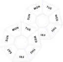 Sibba 7 Gün Pill Organizer, 2 Adet Tıp Pill Box, Daily Pilleç, Portre veya Purse için Portre Hapları, Vitaminler için Tıp Analizi, Tamamlar (Clear)
