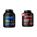 KasTeknoloji Hücre-Teknoloji Krepine Toz & Nitro-Tech Whey Protein Toz Paketi | Kas Builder & Recovery Formula | 6 lbs Kretine & 4 lbs Whey | Strawberry Flavor