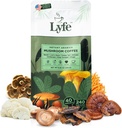 LYFE Organic Instant Mushroom Coffee – Lion’s Mane, Chaga, Cordyceps, Turkey Tail | USA Grown Adaptogenic Mushrooms for Better Energy, Focus, Gut Health, Immunity – 40 Servings