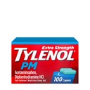 Tylenol PM Extra Strength Nighttime Pain Reliever & Sleep Aid Caplets, 500 mg Acetaminophen & 25 mg Diphenhydra HCl, Nighttime Aches & Pains, Non-Habit Form, 100 ct