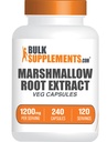 BulkSupplements.com Marshmallow Root Extract Capsules - Herbal Supplement, Marhmallow Root 1200 mg - Gluten Free, 2 Capsules per Service, 240 (Kap 1)