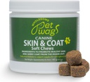 Vitamin & Itch Relief for Dogs – Skin & Coat Soft Chews w/Omega-3, Fish Oil, Biotin, Collagen – Azaltınır, Sağlıklı Skin & Shiny Fur – 60ct