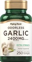 Piping Rock Odorless Supplement Supplement 2400mg | 250 Softgels | High Potency Herbal Extract | Ekstra Güçlü Pills | Non-GMO, Gluten Free