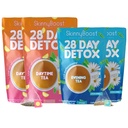Skinny Boost Detox Tea Kit Slimming Tea for Weight, Metabolism, Energy, Bloating & Colon Cleanse – Green Tea, Herbal, Vegan, Keto, Non-GMO, Sugar-Free-4 PACK –1 Daytime (28 Bags) + 1 Evening -(14 Bags)