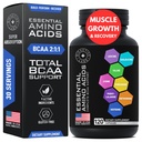 Essential Amino Acids Supplement for Women & Men - Vegan BCAA Amino Acid Complex for Muscle Growth with All 9 BCAAs Essential Aminos - Advanced Workout Power & Recovery Formula - 120 EAA BCAA Pills