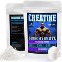 HERBALICIOUS Kreatine Monohidrat Mikronized Toz - Güçlü, Güç ve Performans için 5g - Unflavored, Non-GMO Formula - 100 Hizmet, 500g