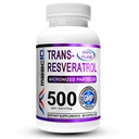 MAAC10 Trans Resveratrol 500 mg Supplement (Mily Farmasötik Sınıf% 99 Saf Trans-Resveratrol Ekstra Abhidrasyon için + BioPerine) (2X 250 mg Capsules 60ct)