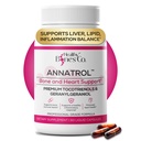 Annatrol Bone & Heart Health Support, Premium Annatto Tocotrienols & Geranylgeraniol (GG) Vitamin E Kompleksi, Sağlıklı Kolesterol, Kan Şeker Dengesi, Anti-Inflammatory & Liver Function