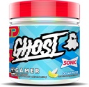 GHOST Gamer: Energy and Focus Support Formula - 40 Servings, Sonic Ocean Water - Nootropics & Natural Caffeine for Attention, Accuracy & Reaction Time - Vegan, Gluten-Free