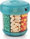 Ekstra Büyük Supplement Organizer ile XL 7 Büyük Karşılaştırmalar, Radyatör Yumuşak Lid Yüklemeye Kolay ve Pill'i Kullanımına Kolay, 1 Ay Jumbo Vitaminek Tıp Deposu