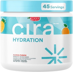 Cira Hydration Toz (45 Hizmet) - Elektrolyte Isınma Yardımı ve Kurtarması için Himalaya Tuzu ile Mix - Meyve