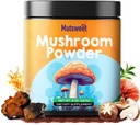 Mushroom Powder Supplement, 75 Servings 10 Mushrooms Blend for Coffee & Smoothies, 8 oz Mushrooms & Rhodiola Rosea with Lions Mane, Reishi, Chaga, Cordyceps for Energy, Memory, Immune
