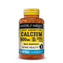 MASON NATURAL Fast Absorption Calcium with Vitamin D3 - Strengthens Muscle Function, Supports Healthy Bones and Overall Health, 60 Softgels