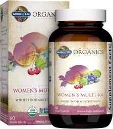Life Organics Vitamins for Women 40+ - 60 Tabletler, Kadınlar Multi 40+, 40'tan Fazla Kadınlar için Vegan Vitaminler, Hormonlar ve Diş Sağlığı Desteği