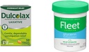 Dulcolax Overnight Relief Laxative for Gentle Constipation Relief, Bisacodyl 5 mg Tablets, 50 Count & Fleet Laxative Glycerin Suppositories for Adult Constipation, Adult Laxative Jar Aloe Vera, 50 Ct