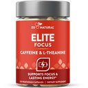 Eu Natural Elite Caffeine Pills with L-Theanine - 100mg Caffeine + 200mg L-Theanine - Jitter-Free Focused Energy & Clean Nootropic Stack - 120 Soft Capsules