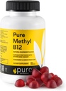 En İyi B12 Vitamin Gummies - Vegan Vitamin B12 Mecobalamin Gummies for Yetişkinler & Çocuklar - Enerji ve Nerve Fonksiyonl için - Gluten-Free, Dairy-Free, Kosher-60 Gummies 1500 mcg