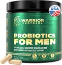 Prebiyotiks ile Erkekler için Probiyotikler - Erkekler Probiyotik Supplement for Digestive Health, Gut Health, Immune Health, Bloating and Prostate Care - Strains Raf Stable, Gluten & Soy Free 60 kapsüller.