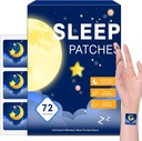 72 Pack Sleep Patches for Yetişkinler Ekstra Kuvvet, Easy-to-Apply Sleep Patch with Valerian & Melatonin Patches, Long-Lasting Night for Men and Women Women