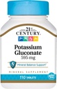 21. Yüzyıl, Potasyum Gluconate, 595 mg, 110 Tablet