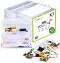 Pill Bags 6 mil -Pack of 125- BPA Free 3x2.75 inches Reusable Pill Pouches for Medicine with Write on Label Clear Small ziplock Bags for Pills, Jewelry and Travel Pill Organizer (Pack of 125)