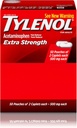 Tylenol(R) Ekstra-Strength, 2Caplet Dosage, 100 caplets toplam 500 mg her her bir